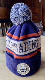 Viking Tree Navy Pom Pom Beanie